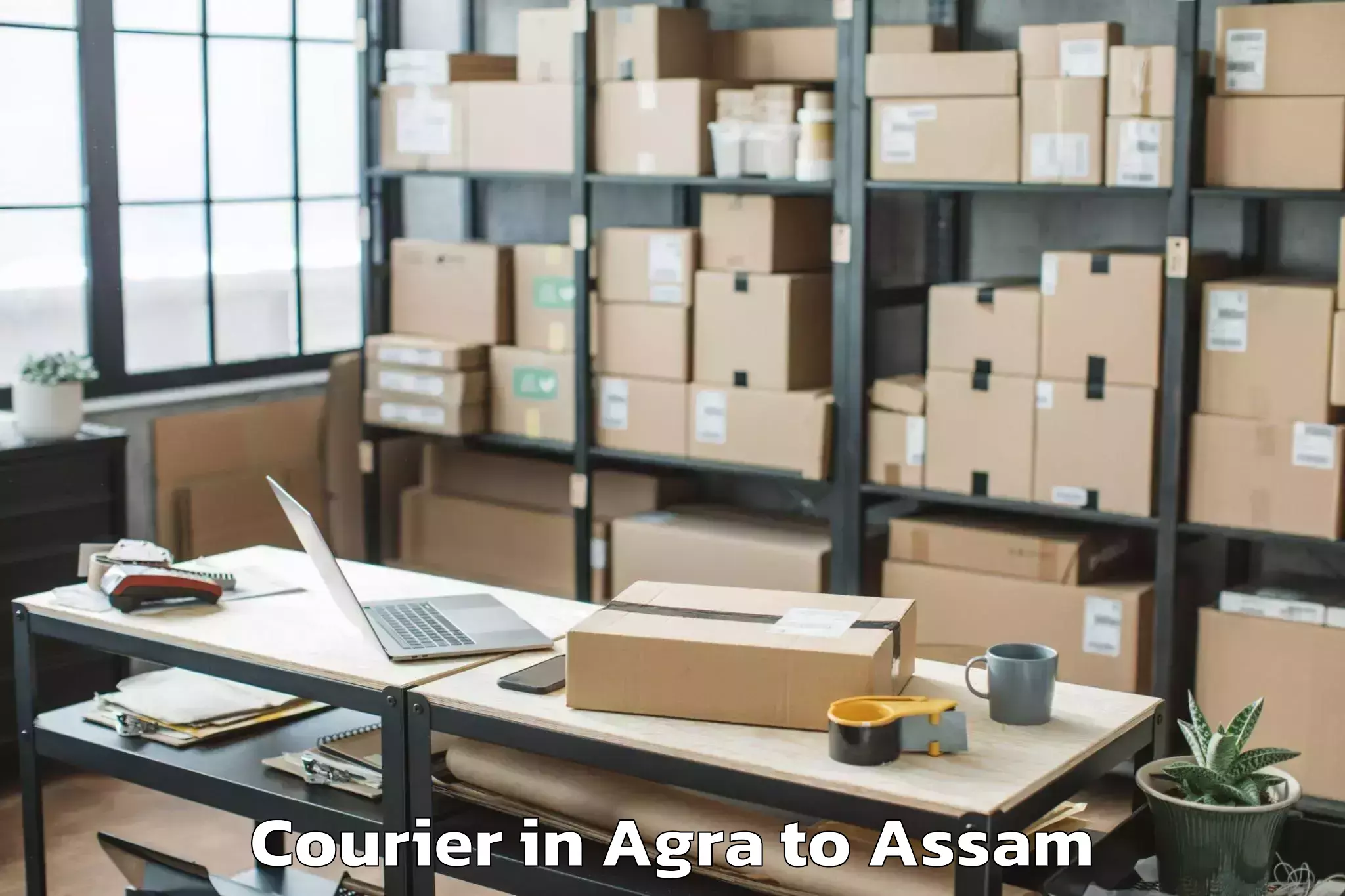 Easy Agra to Kalgachia Courier Booking